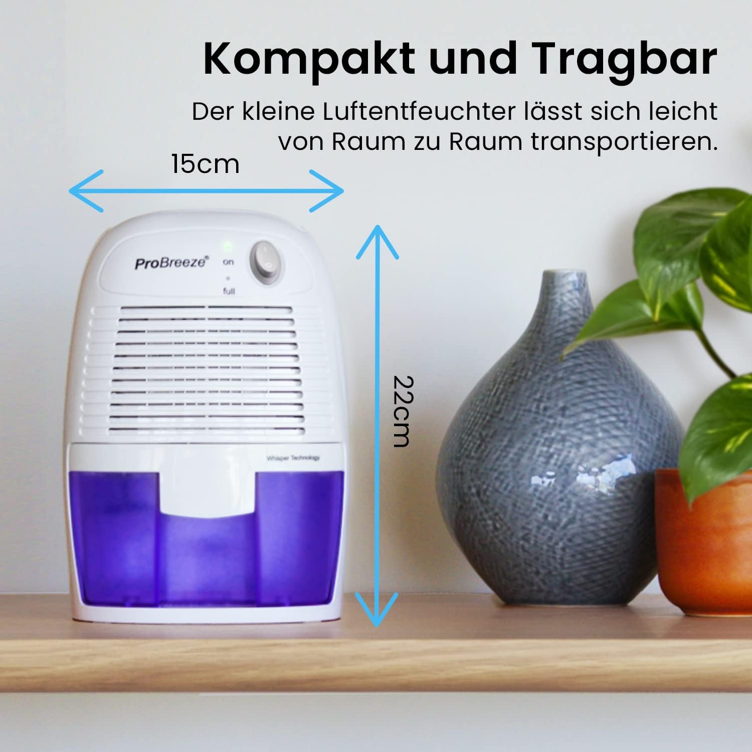 Pro Breeze Mini-Luftentfeuchter - Detailaufnahme 4