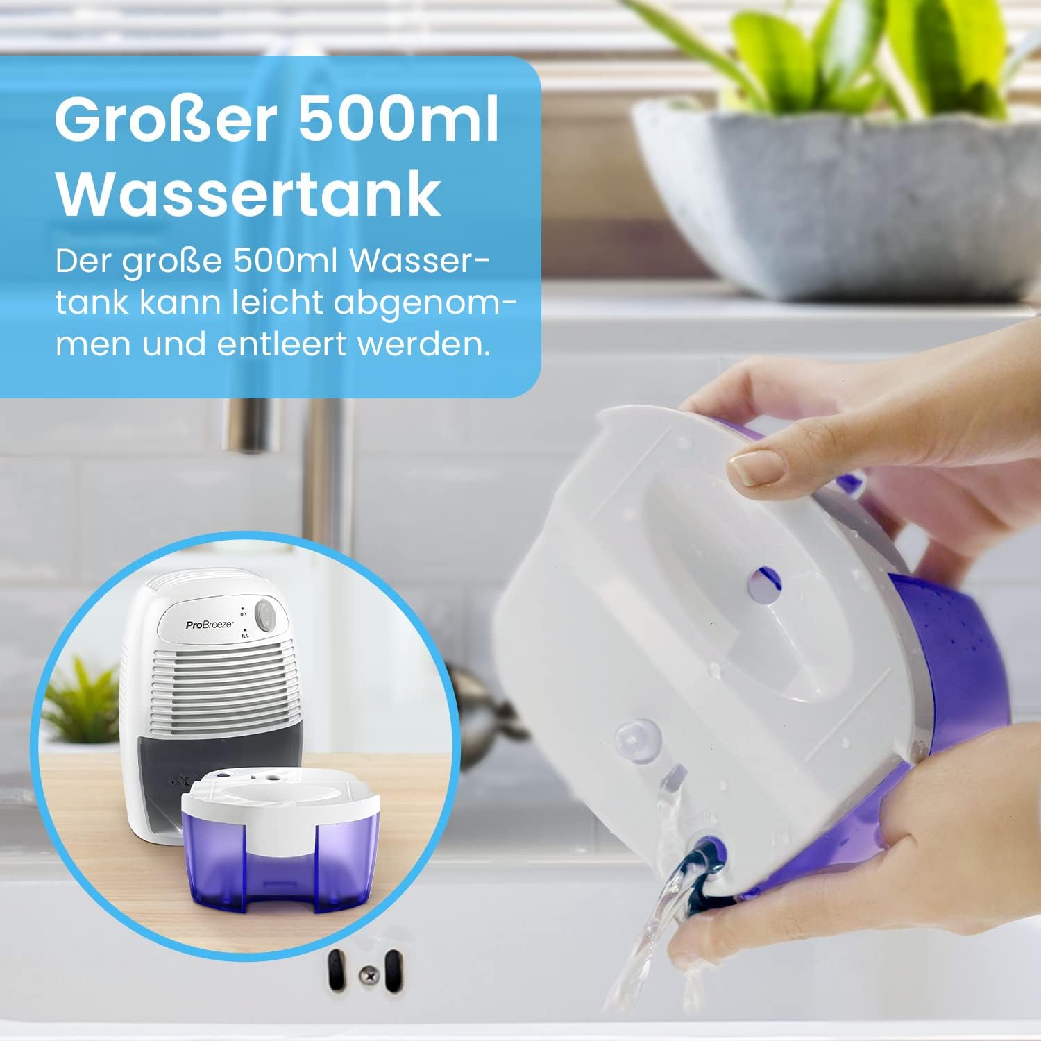 Pro Breeze Mini-Luftentfeuchter - Detailaufnahme 5