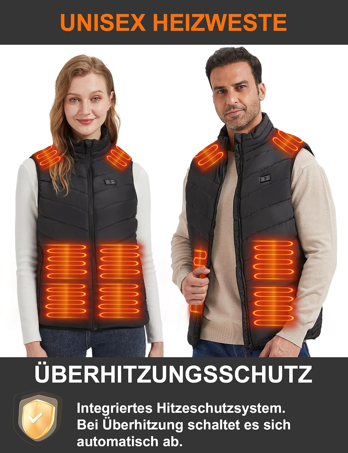 Beheizbare Weste mit Powerbank - Detailaufnahme 3
